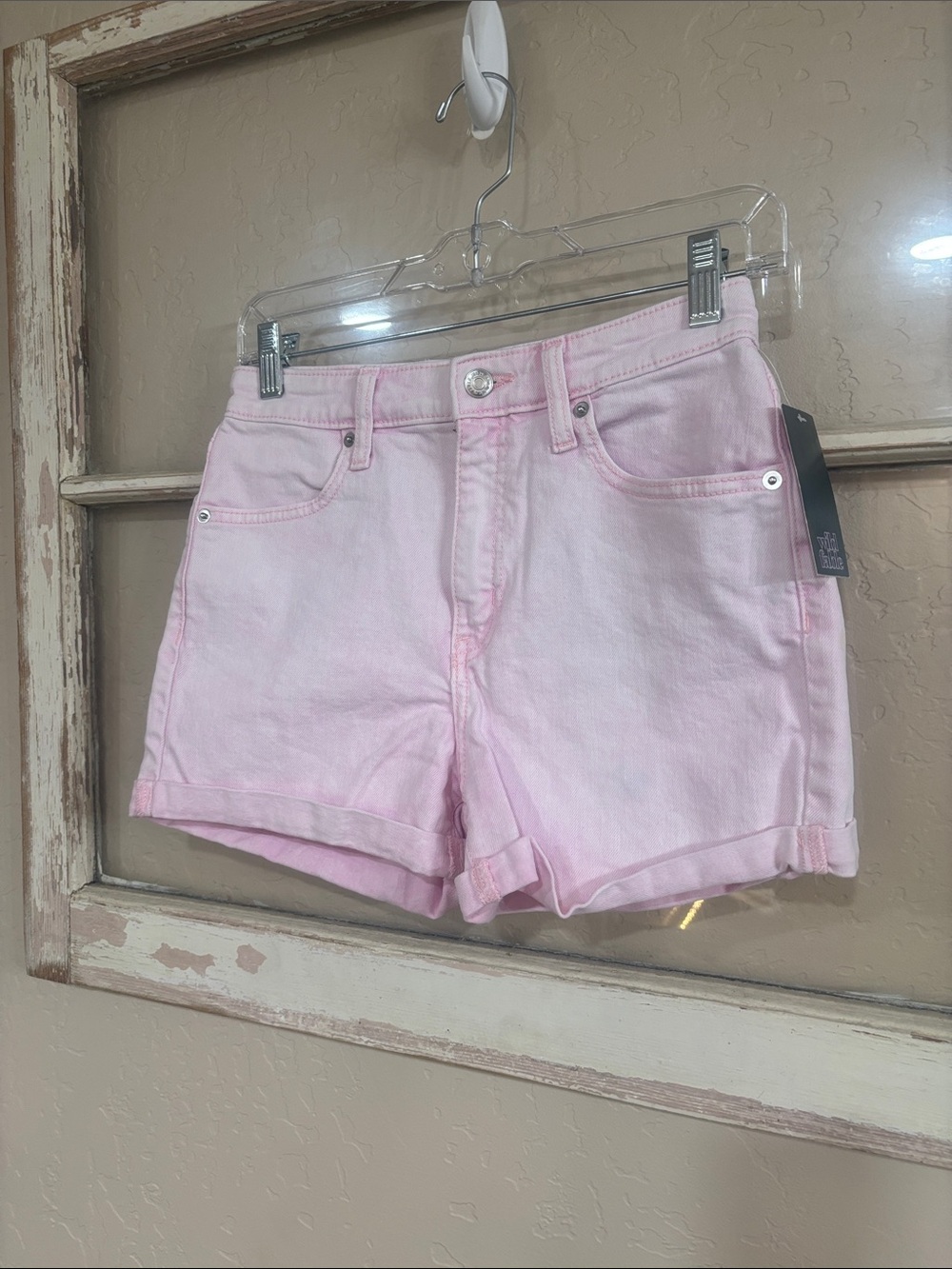 Light Neon Pink High-Rise Shorts